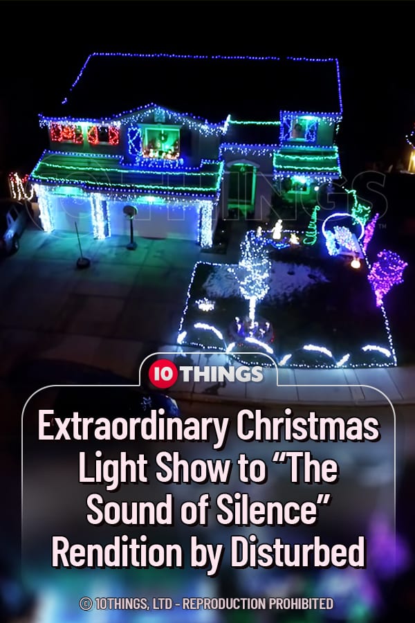 Extraordinary Christmas Light Show to “The Sound of Silence” Rendition by Disturbed