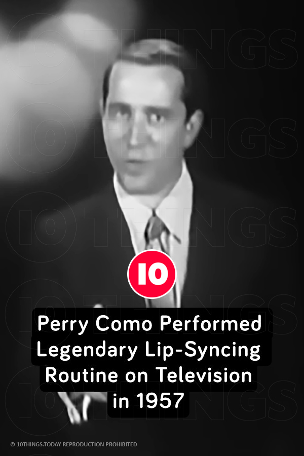 Perry Como Performed Legendary Lip-Syncing Routine on Television in 1957