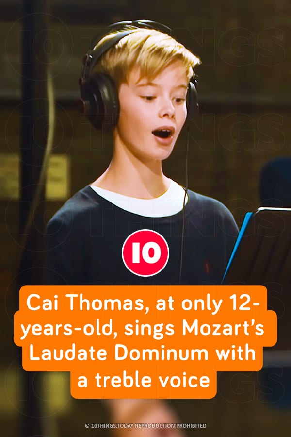 Cai Thomas, at only 12-years-old, sings Mozart’s Laudate Dominum with a treble voice
