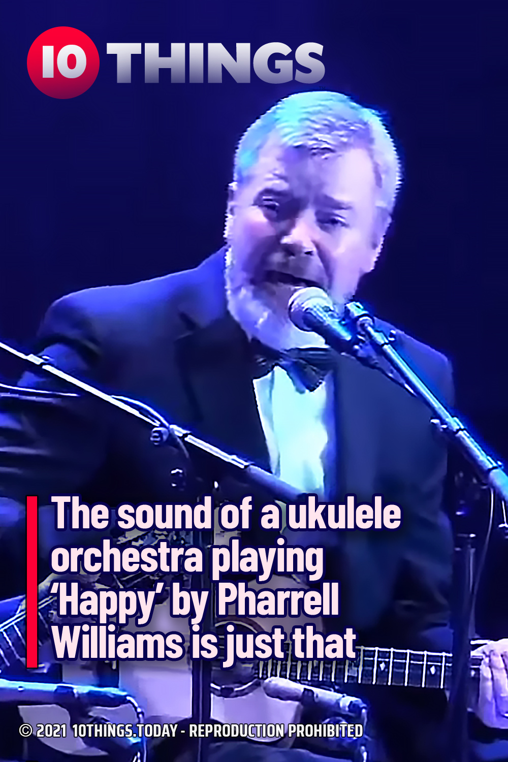 The sound of a ukulele orchestra playing ‘Happy’ by Pharrell Williams is just that