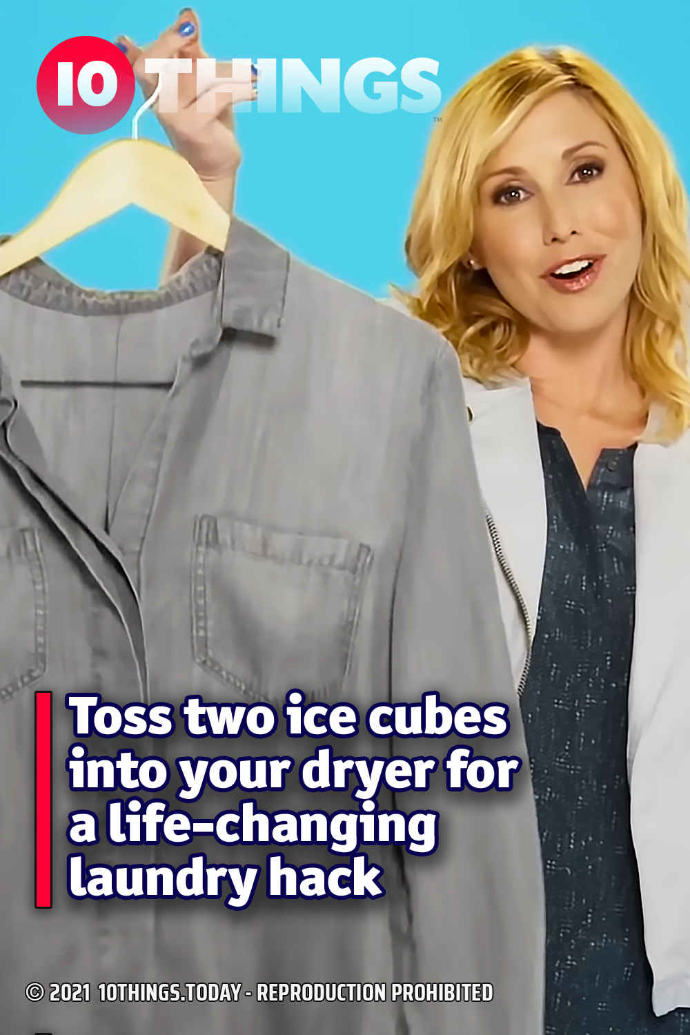 Toss two ice cubes into your dryer for a life-changing laundry hack