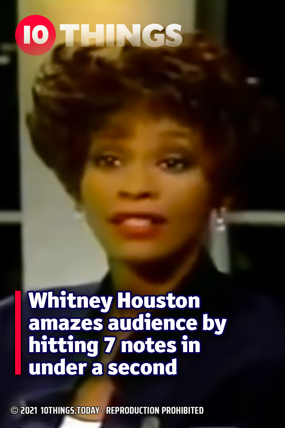 Whitney Houston amazes audience by hitting 7 notes in under a second
