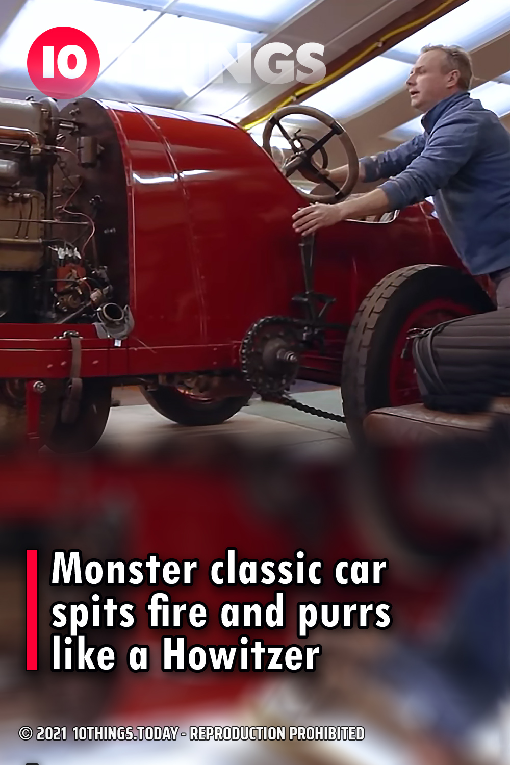 Monster classic car spits fire and purrs like a Howitzer