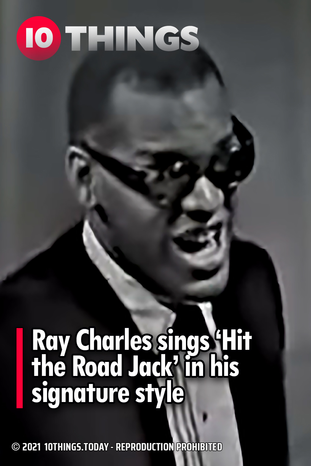 Ray Charles sings ‘Hit the Road Jack’ in his signature style